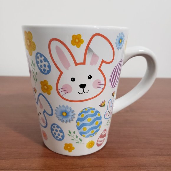 Easter Bunny Egg Mug Coffee Cup Tea Floral Sweet Expressions Holiday Brand New - Picture 1 of 6